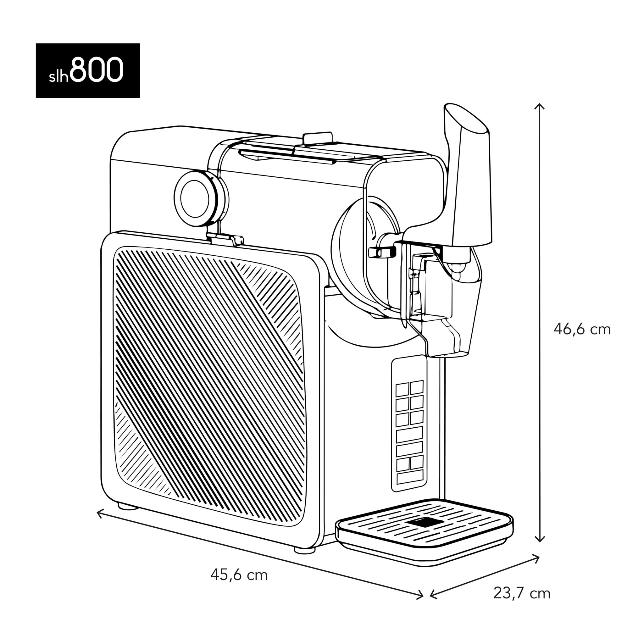 Máquina de granizados SLH800 H.Koenig 2,5L | Granizadora para slush, frappé, milkshakes y cócteles helados | 5 programas | Compatible con bebidas frozen
