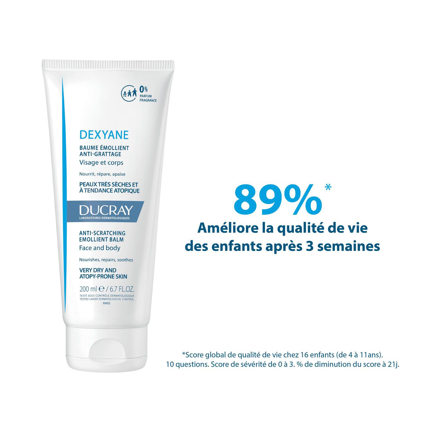Ducray - Dexyane - Baume Emollient Anti-Grattage Peaux Très Sèches et à Tendance Atopique - Baume Émollient Anti-Grattage / Anti-Scratching Emollient Balm