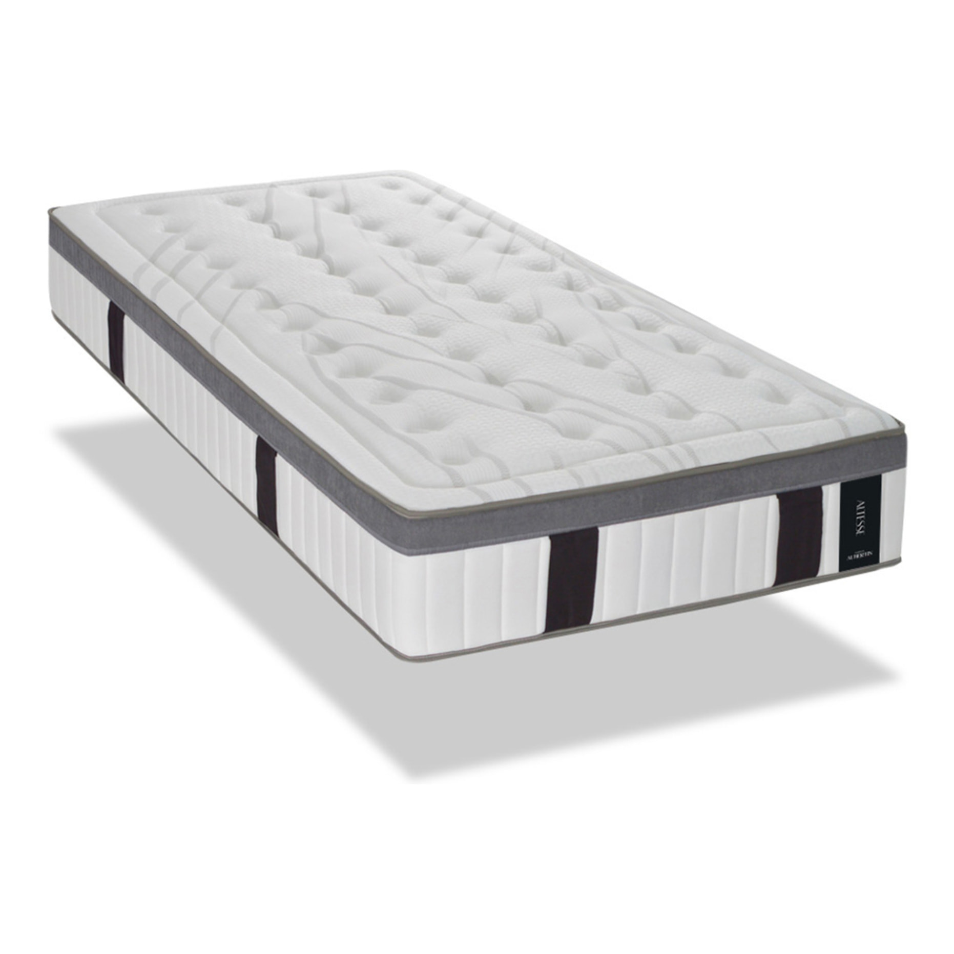 Ensemble Matelas Altesse & Sommier Kit Tissu, Mémoire de Forme & Hyper Soft, 27 cm, Accueil Enveloppant, Soutien Ferme