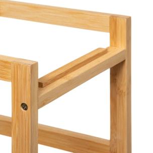 Desserte étroite 3 niveaux Noir Black Bambou