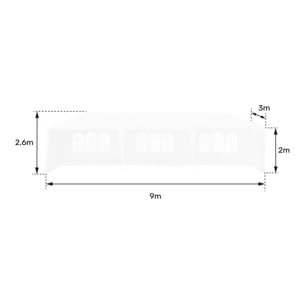 Tente de réception 3 × 9m ALIZÉ