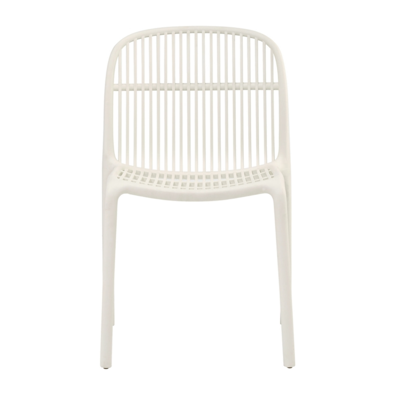 Set da 4 sedie da esterno bianca in polipropilene – Sintra