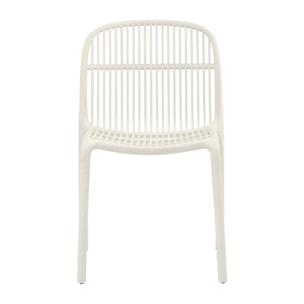 Set da 4 sedie da esterno bianca in polipropilene – Sintra