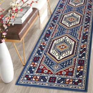 Tappeto Guida Corsia Passatoia Orientale Azzurro