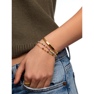 Bracciali Plate in Acciaio Placcato Oro