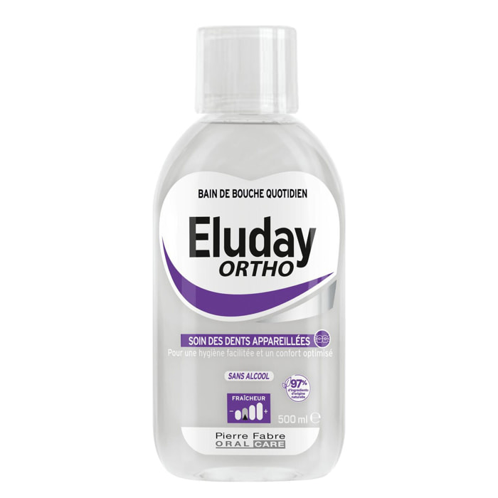 Eluday Ortho - Bain de Bouche Quotidien Soin des Dents Appareillées 500 ml