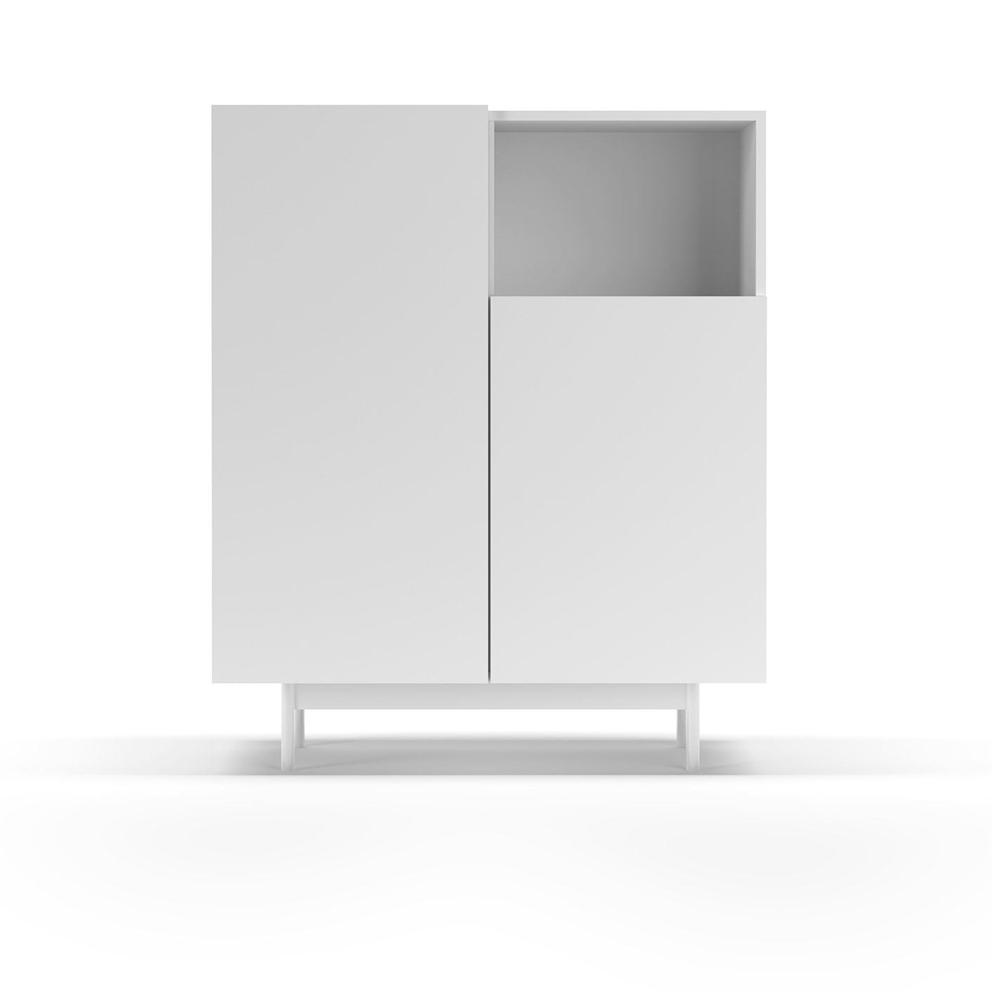 Aparador 1 hueco Printed blanco 110x90x34 cm