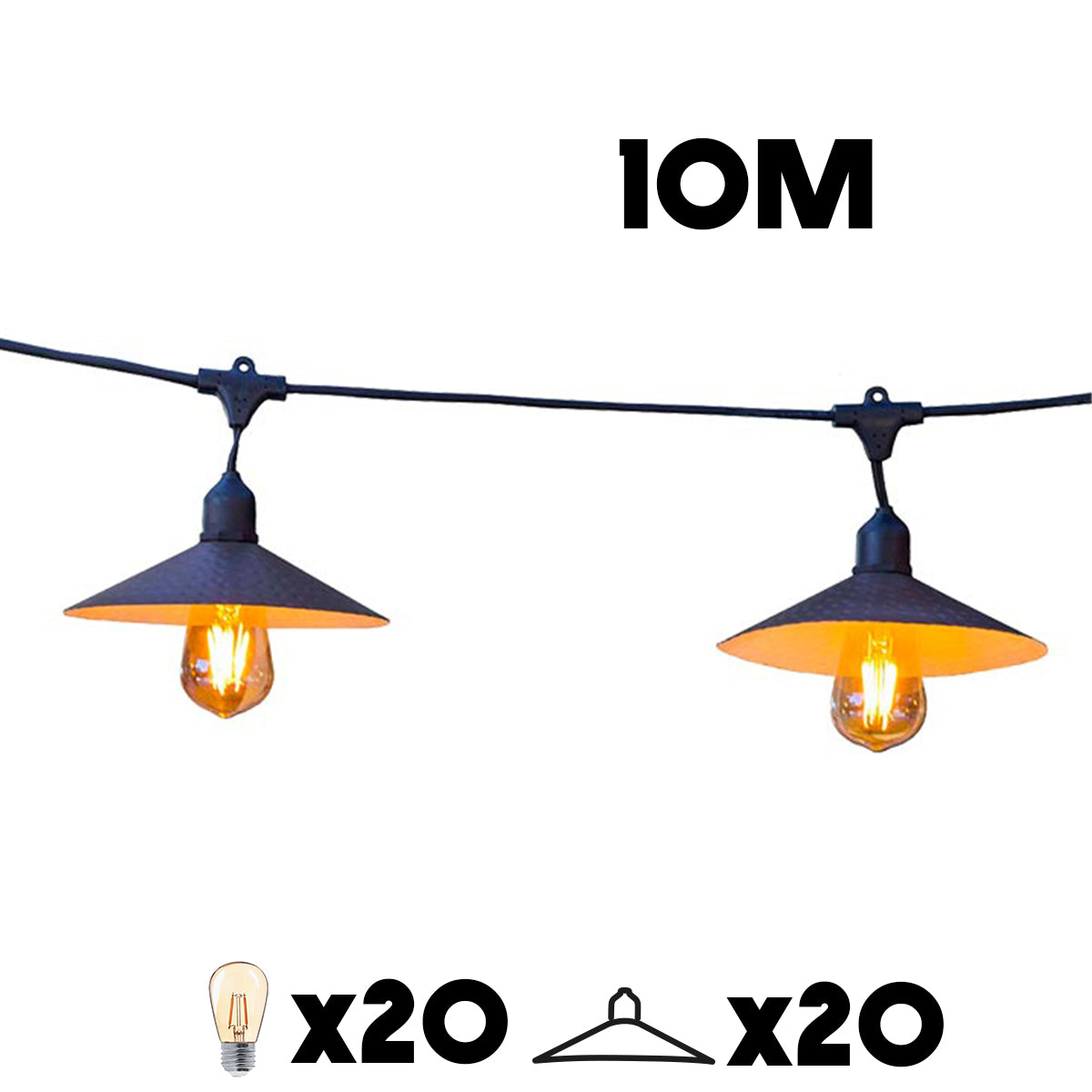 Guirlande connectable VINTY 20xE27 10M