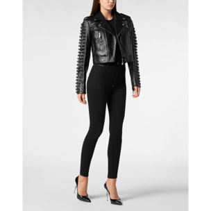 PHILIPP PLEIN Chaqueta de cuero SKULL