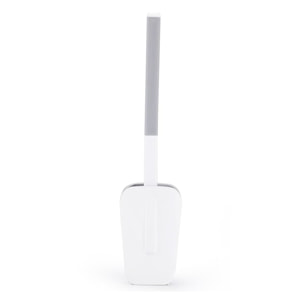 Brosse WC légère adhésive, murale ou à poser, sans perçage, plastique, blanc mat (SATDSTETKA3M)