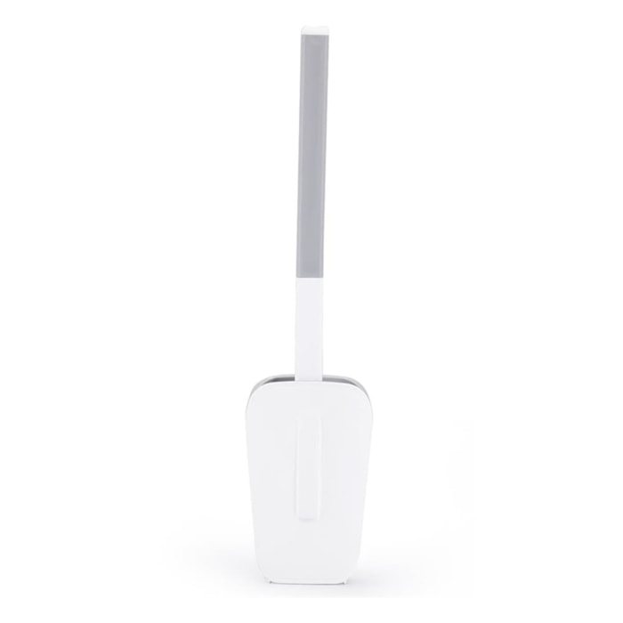 Brosse WC légère adhésive, murale ou à poser, sans perçage, plastique, blanc mat (SATDSTETKA3M)