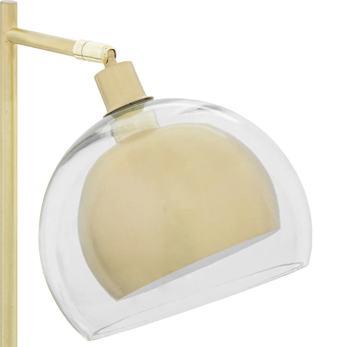 Lampe "Rivi" verre métal doré H48cm