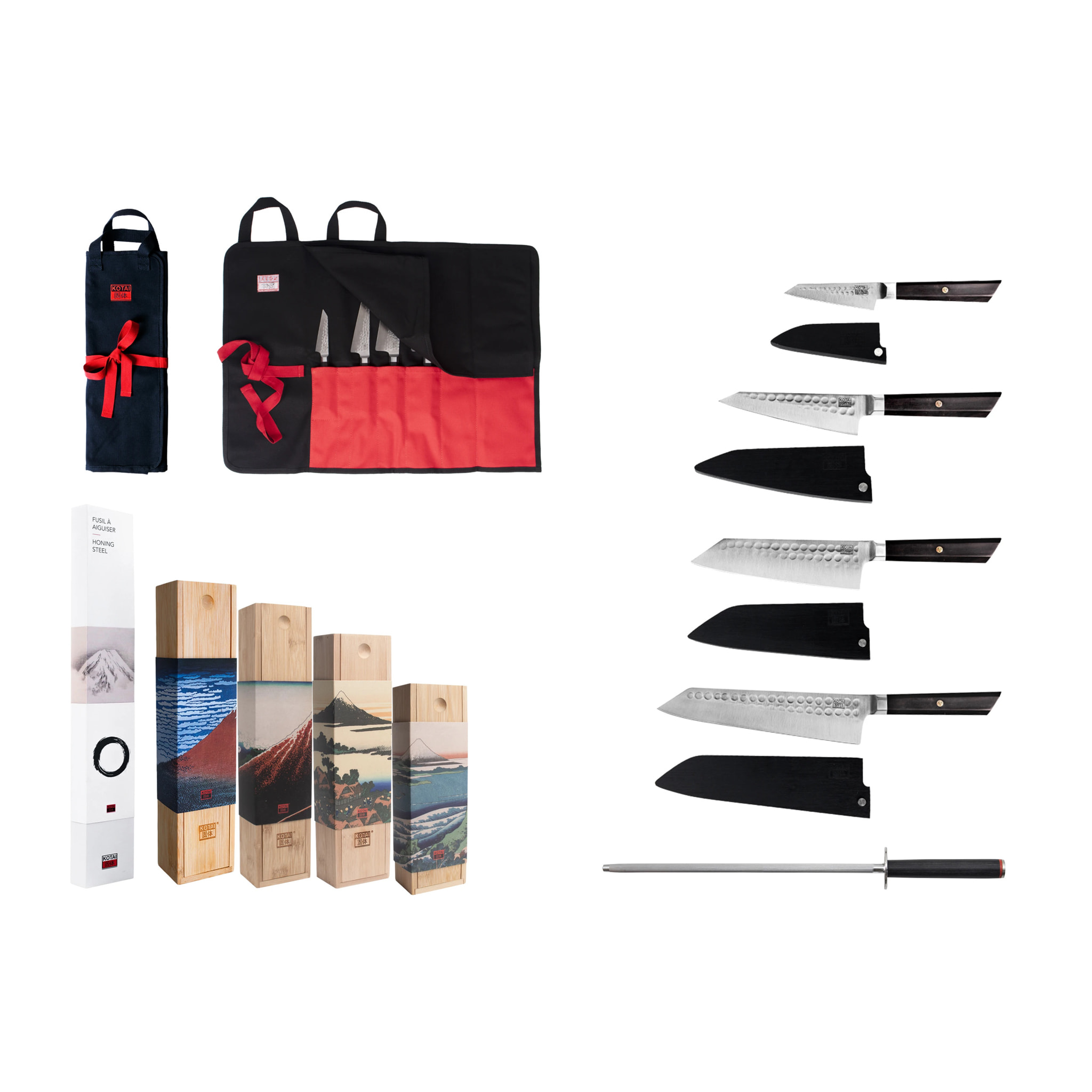 Set nomade de couteaux (6 pièces) - Collection Bunka