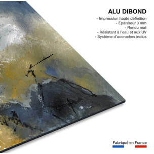 Tableau art abstrait nuances de gris Tableau alu Dibond