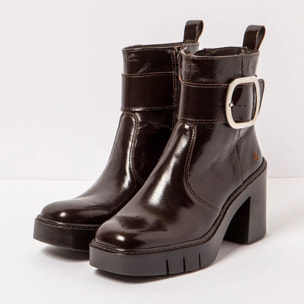 Botines con tacón 1979 NAPPA SHINNY BROWN/BERNA color Brown