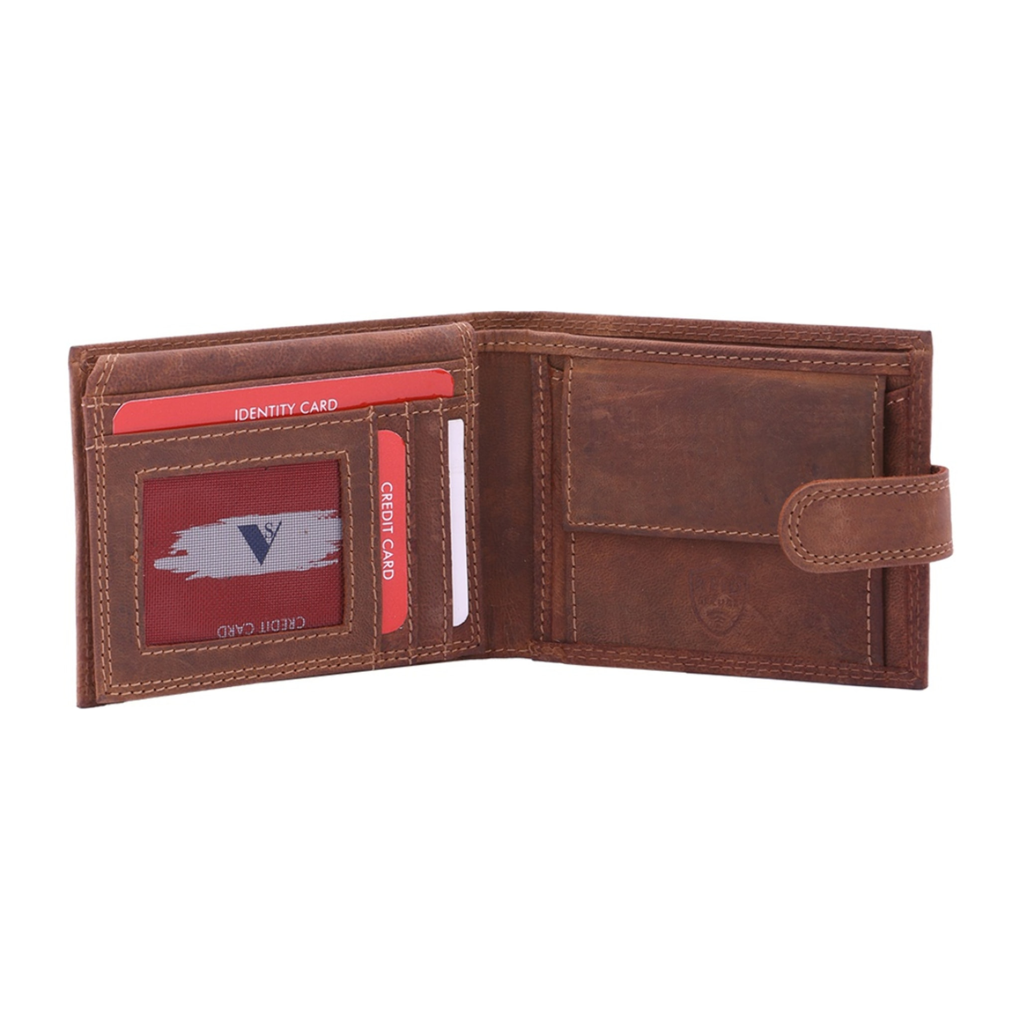 Portafoglio uomo in vera pelle - Modello False - Casual - 9.5 x 12.0 x 2.5 cm