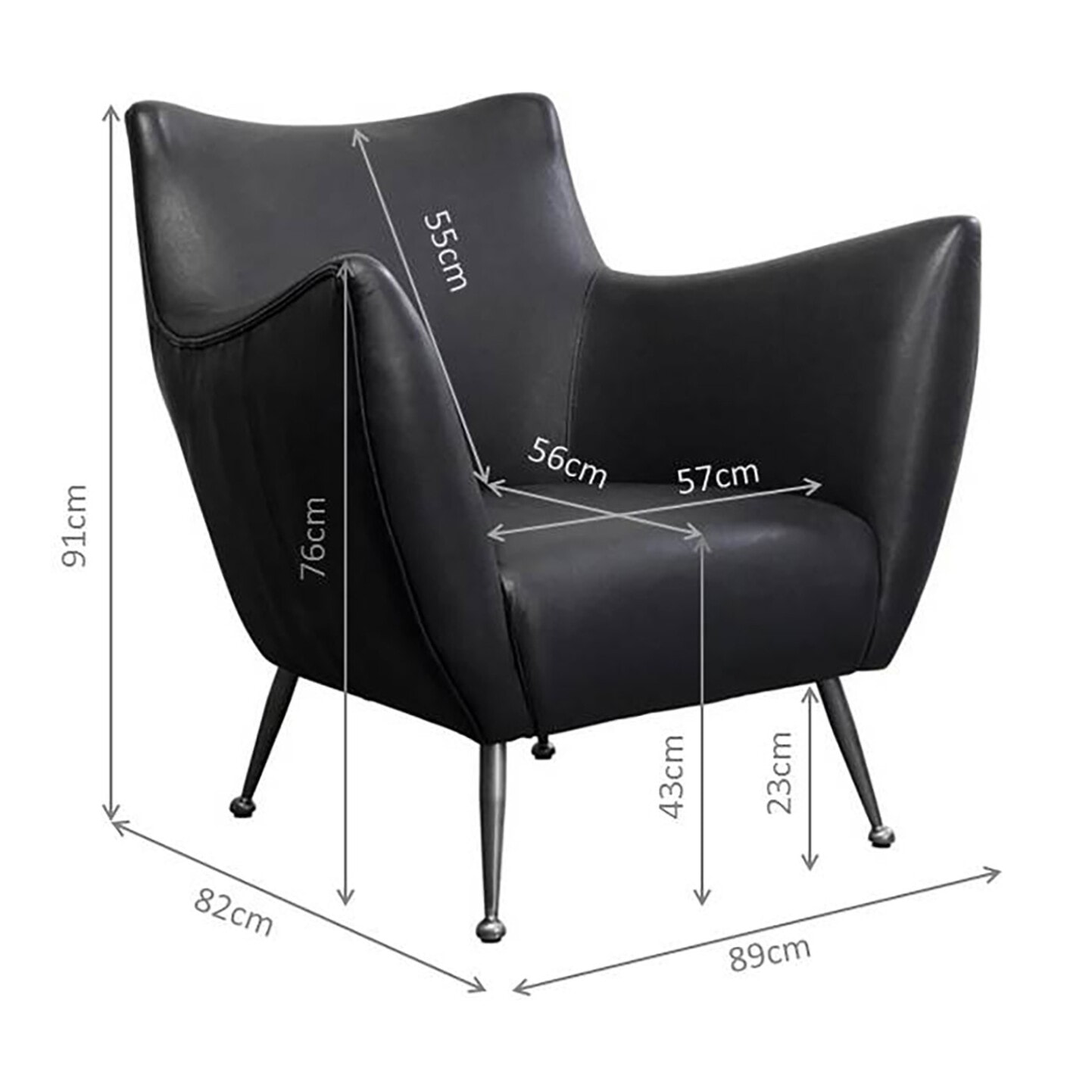Fauteuil Goldfinger noir Kare Design