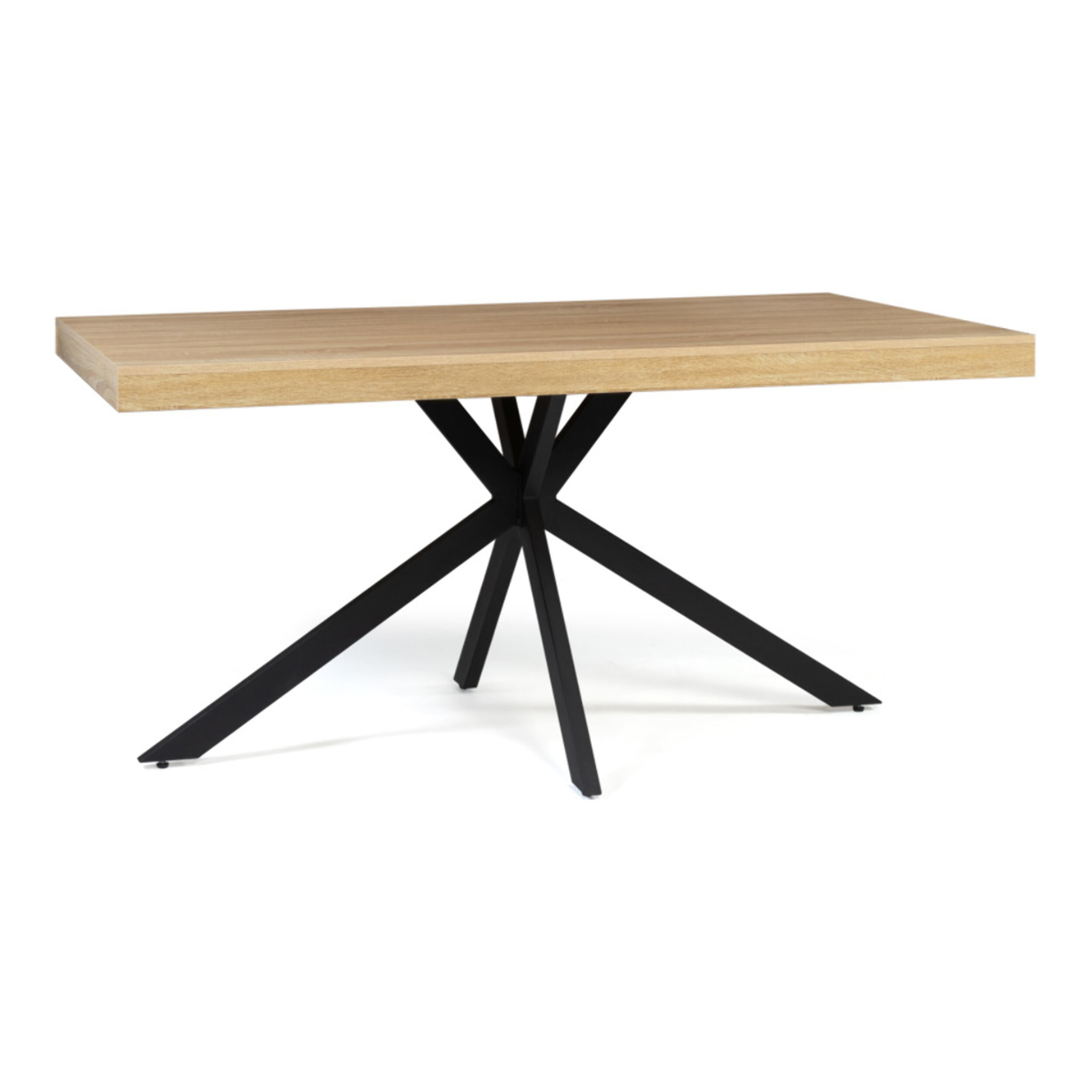 Table repas Brixton pieds spider - Bois - Noir