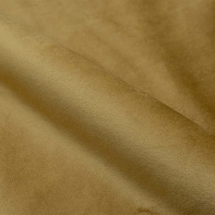 Lot de 2 chaises en velours jaune et pieds en métal noir - Pénélope