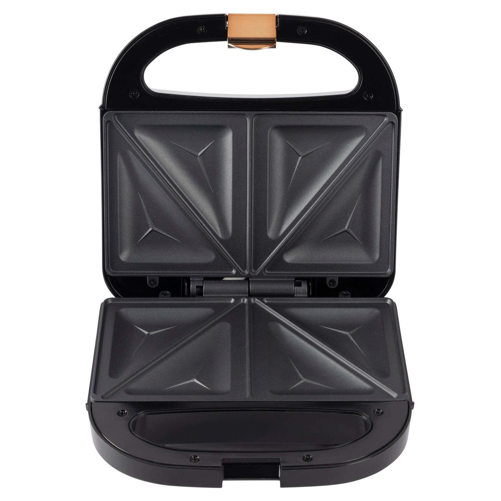 Bergner COPPER Sandwichera 750W con luces indicadoras y control de temperatura automático