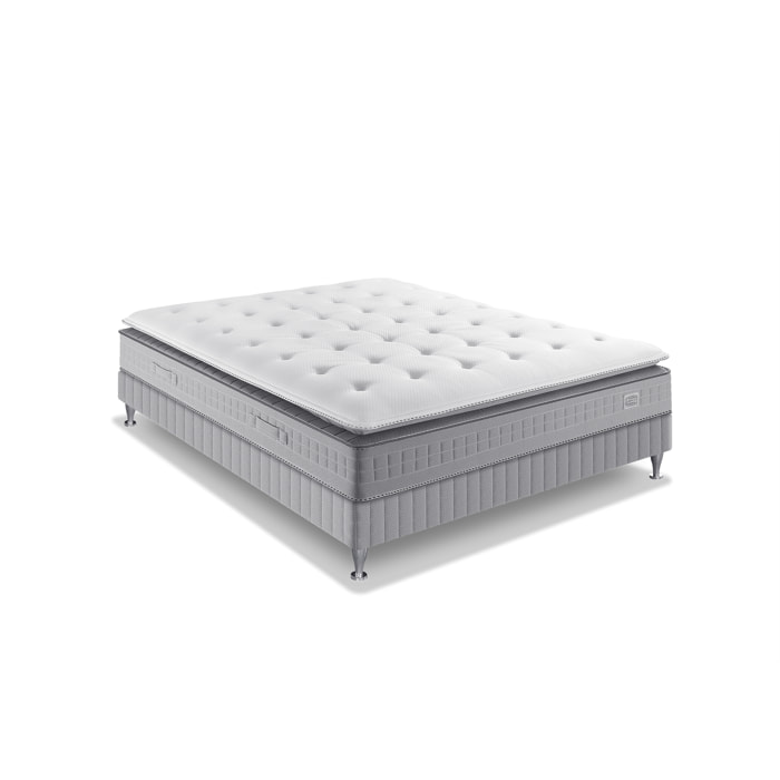 Ensemble EXTENSION matelas H29 ressort ensachés, ferme, sommier