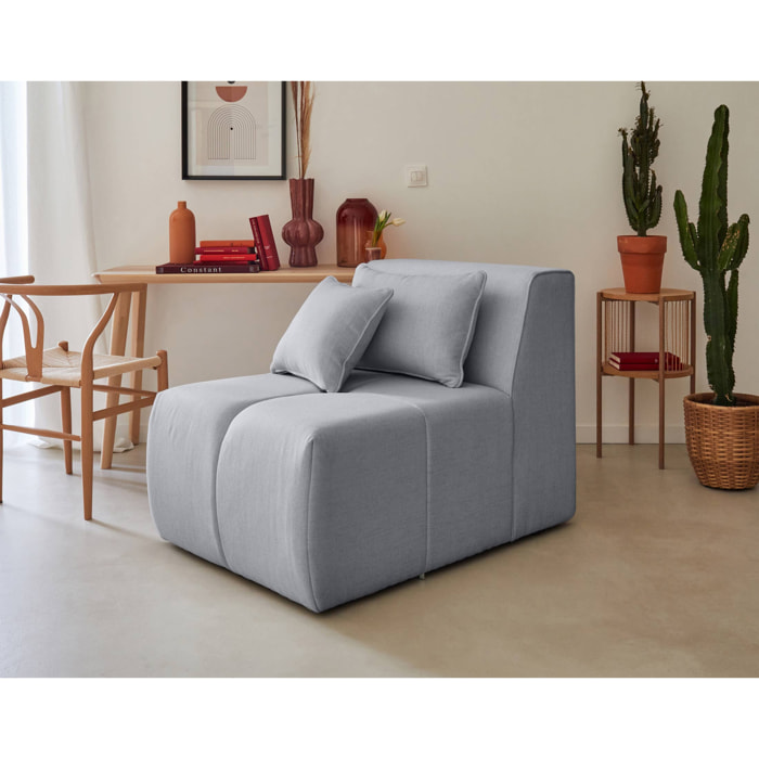 Caracas - module d'assise sans accoudoirs - en tissu - Gris