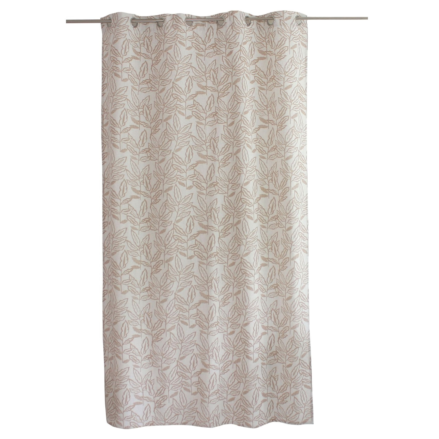 Rideau à oeillets en coton recyclé Chambray - Beige