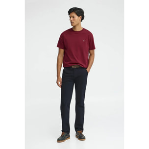 Maglietta granata a maniche corte e ricamo Rigby Go