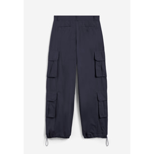 Pantaloni cargo baggy fit in popeline con quattro tasconi