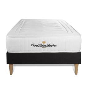 Ensemble - Matelas Mémoire de forme 20cm d'épaisseur - 3 zones de confort - Confort ferme - Sommier tapissier en kit - 1 place