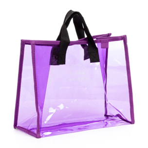 Borsa shopper Zeme in PVC trasparente.