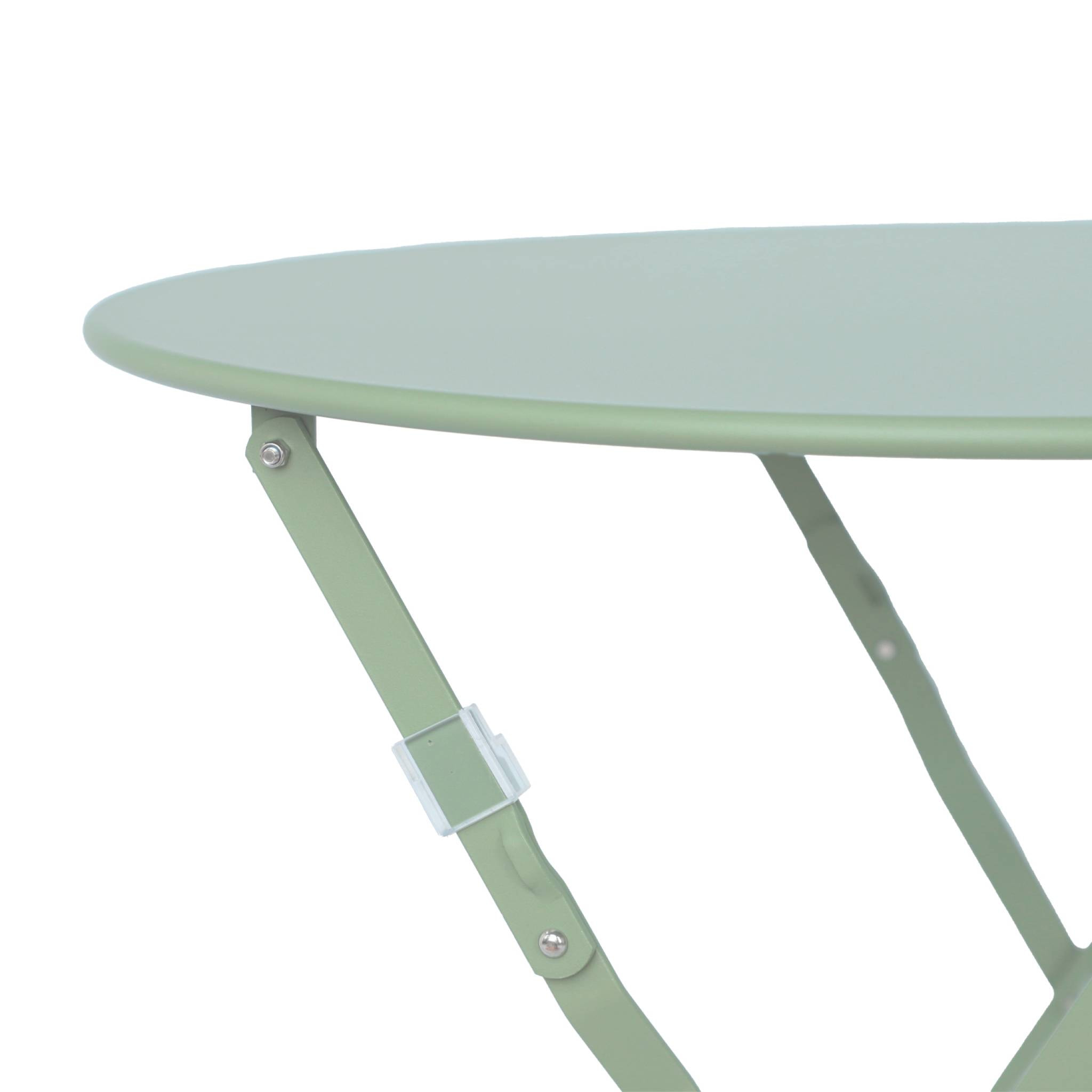 Table de jardin bistrot ronde Ø60cm pliable en acier thermolaqué