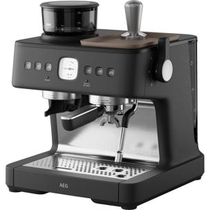 AEG Máquina de café espresso con tecnología avanzada de molido, 2200 W de potencia y 20 bares de presión EC8-1-8BP