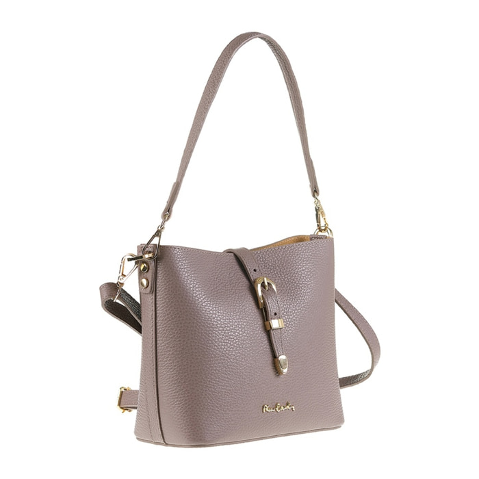 Borsa a spalla da donna Made in Italy - Modello Valeria Elite - 100% pelle - 22.0 x 19.5 x 10.5 cm