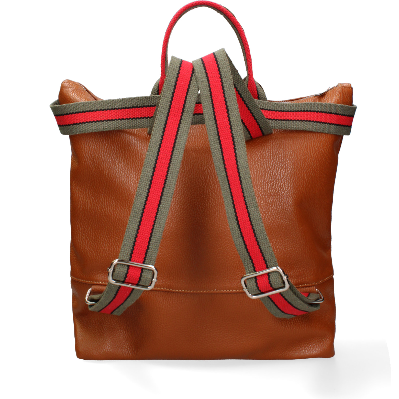 Borsa a mano convertibile in zaino  da donna In Vera pelle Made in Italy 43x38x12 cm