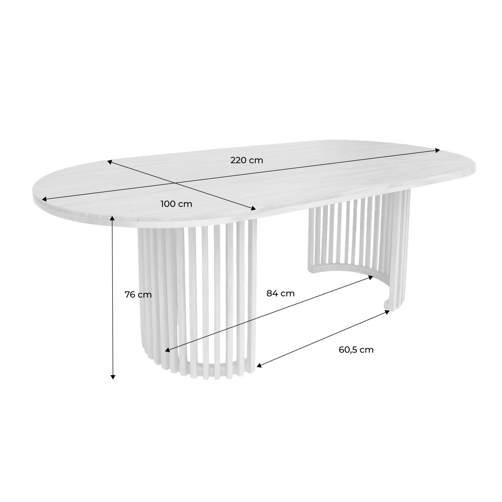 Table de jardin bois d'acacia 6 places ALORA