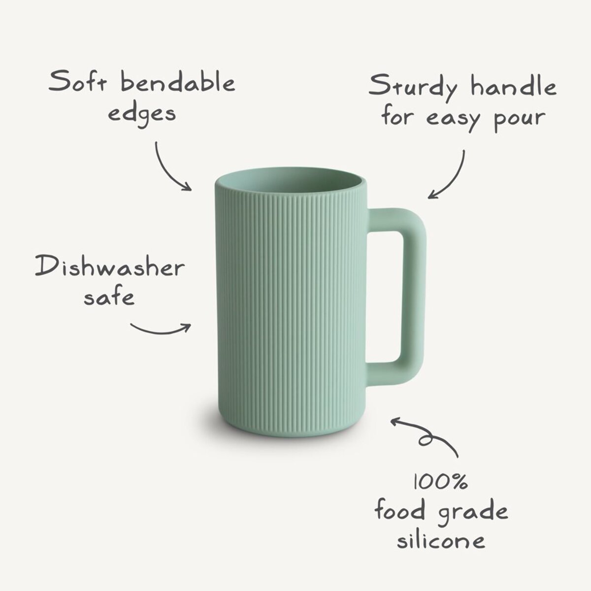 Mushie Taza Enjuague Baño Solid