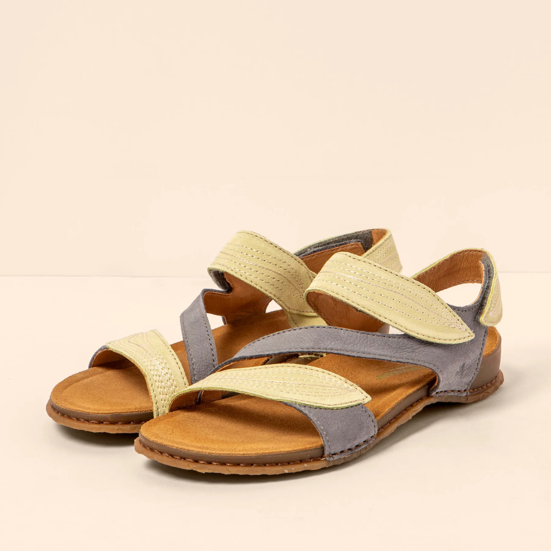 Sandalias N5810S NOBUCK LAVADO DENIM-LIME/ PANGLAO color Denim-lime