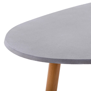 Tavolino Con Base Cemento D.85X59 Cm - Pezzi 1 - 85X43X59cm - Colore: Grigio - Bianchi Dino - Mobili, Tavoli, Scaffali Etc