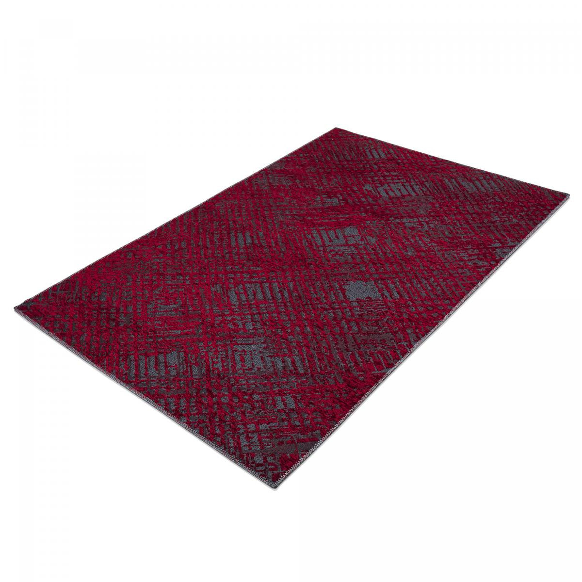 Tapis kilim Piro,aspect relief, motif abstrait déstructuré