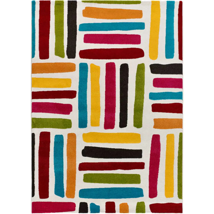 BOUNTY Alfombra geométrica multicolor, varias medidas disponibles.