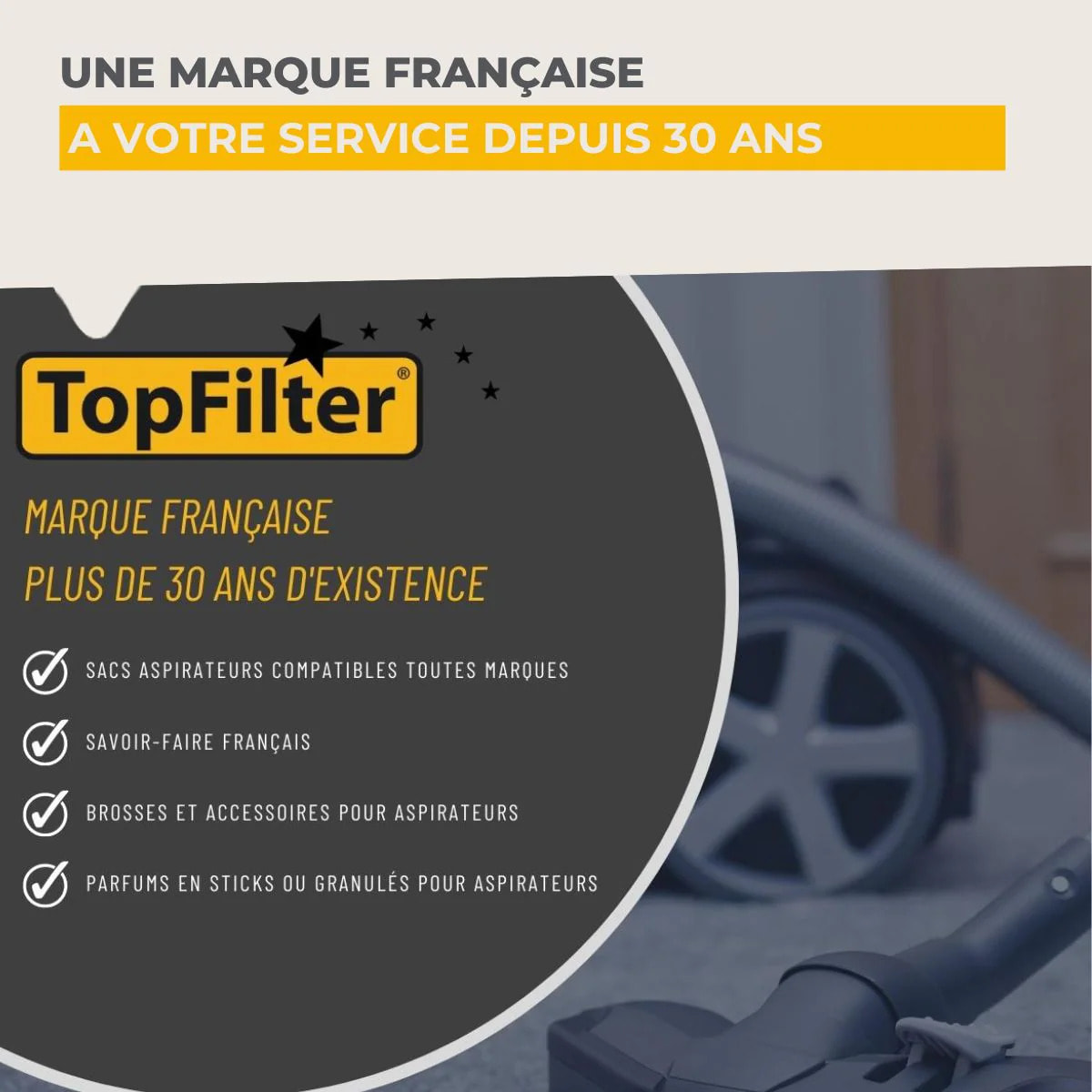 Lot de 4 sachets de granulés parfumants pour aspirateur au citron TopFilter