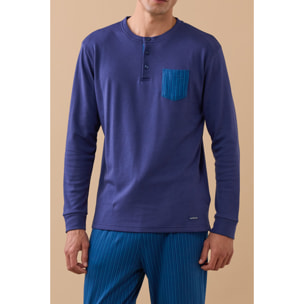 Pigiama uomo caldo cotone felpato articolo stripes. Noidinotte