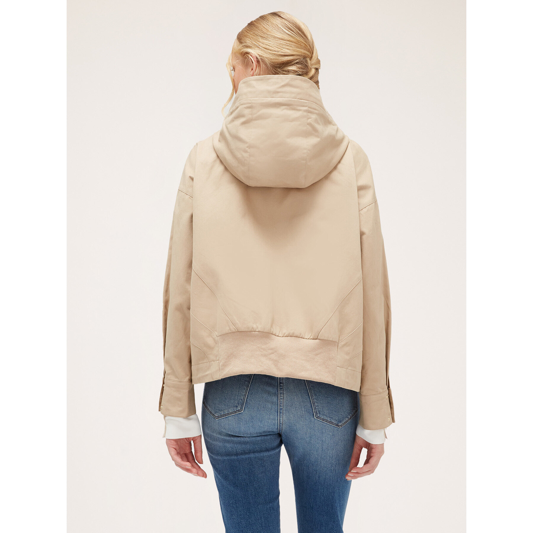 Motivi - Parka in cotone con cappuccio - Beige