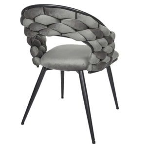 Chaise Sawyer Gris - Lot de 2