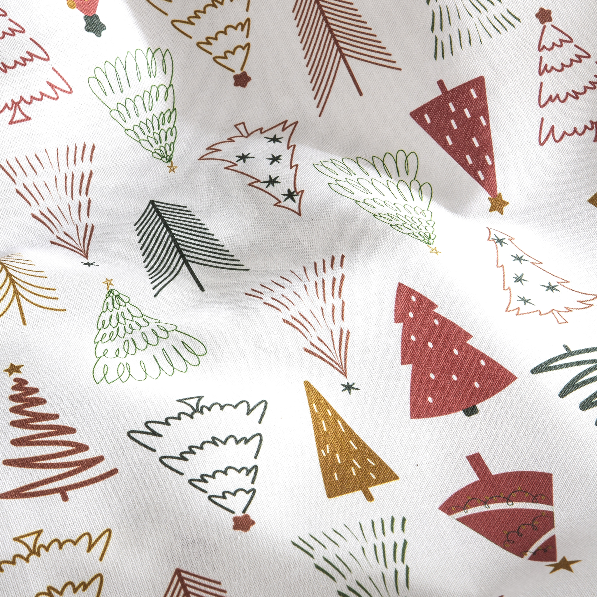 Nappe nöel anti-taches 100% coton WOOD