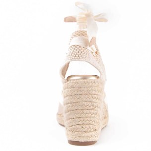 Alpargata De Cuña - Dorado - Altura: 7 Cm