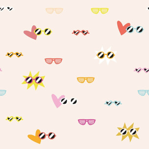 Papier peint lunettes pop Intissé