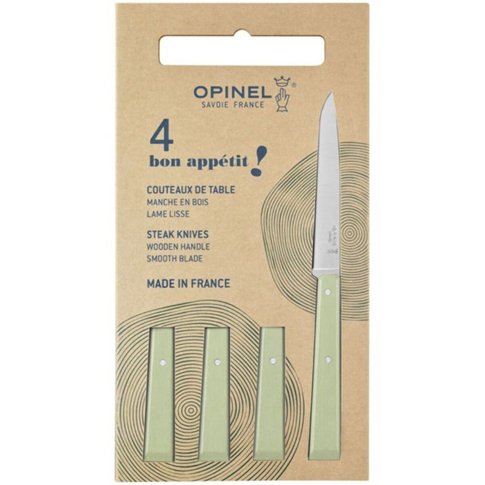 Set de couteaux OPINEL Coffret 4pcs Bon Appetit Sauge