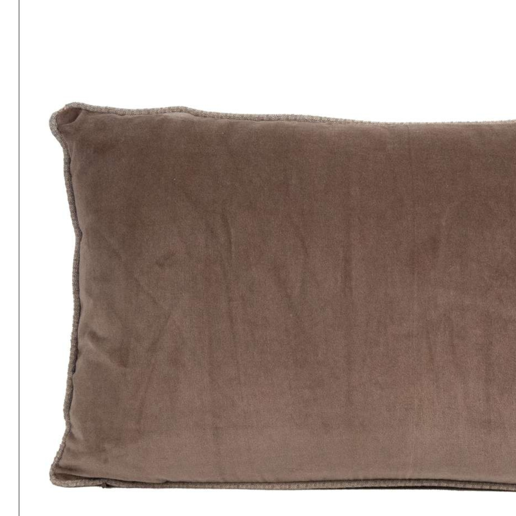 Coussin en velours réversible - Taupe